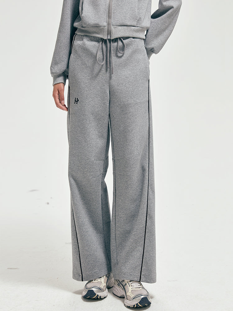 Embroidery Grey Sports Pants