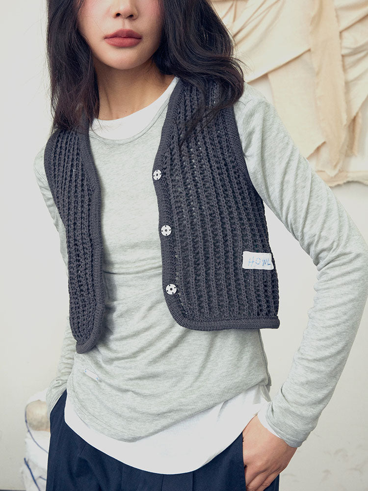 Hollow-out vest