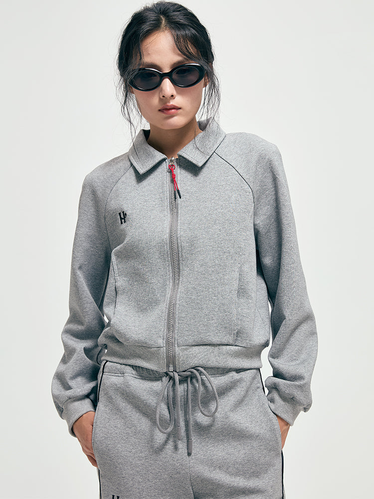 Embroidery Grey Sports Jacket