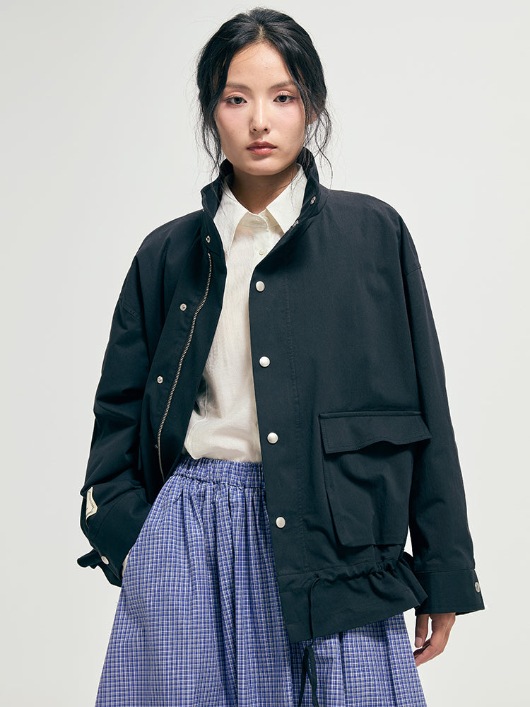 Ruffle worker jacket