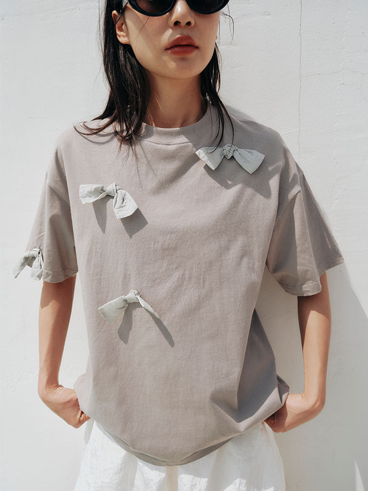 Bowknot oversize tee