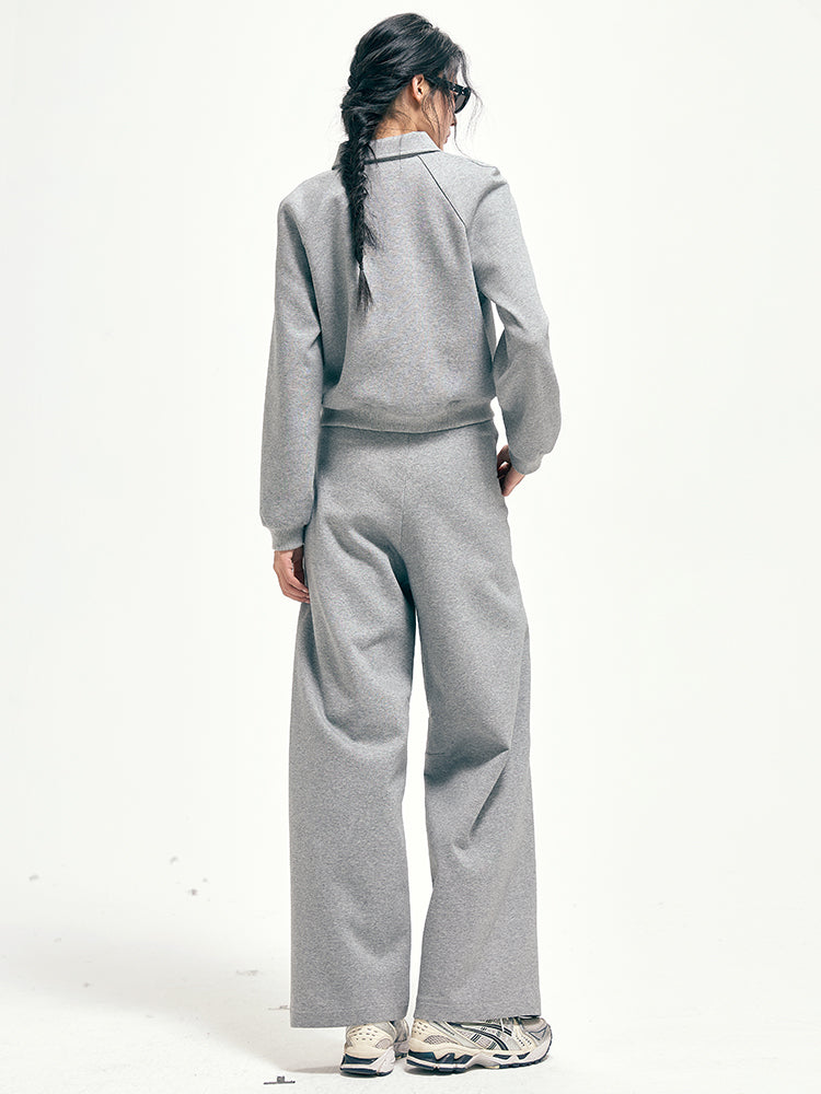 Embroidery Grey Sports Pants