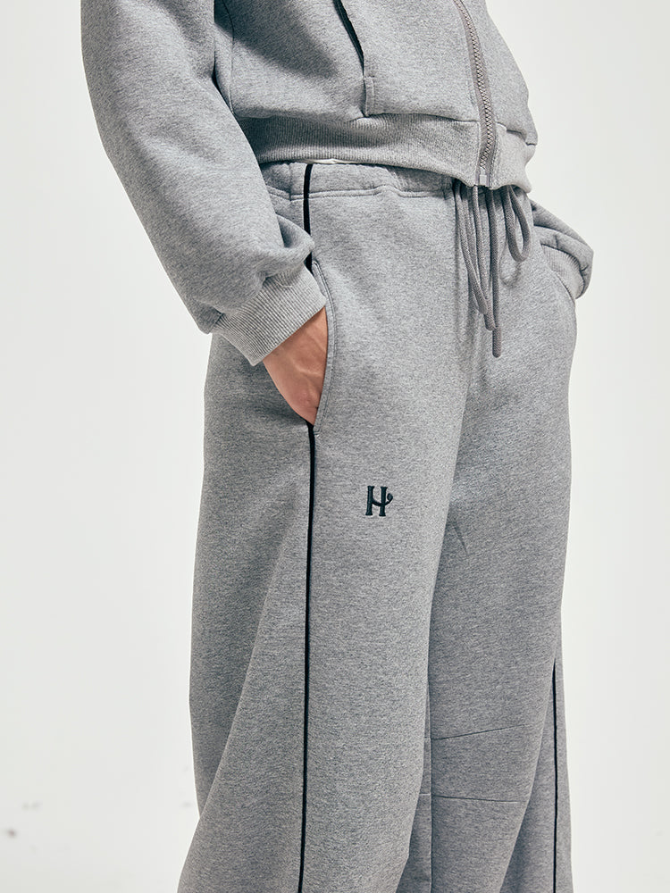 Embroidery Grey Sports Pants