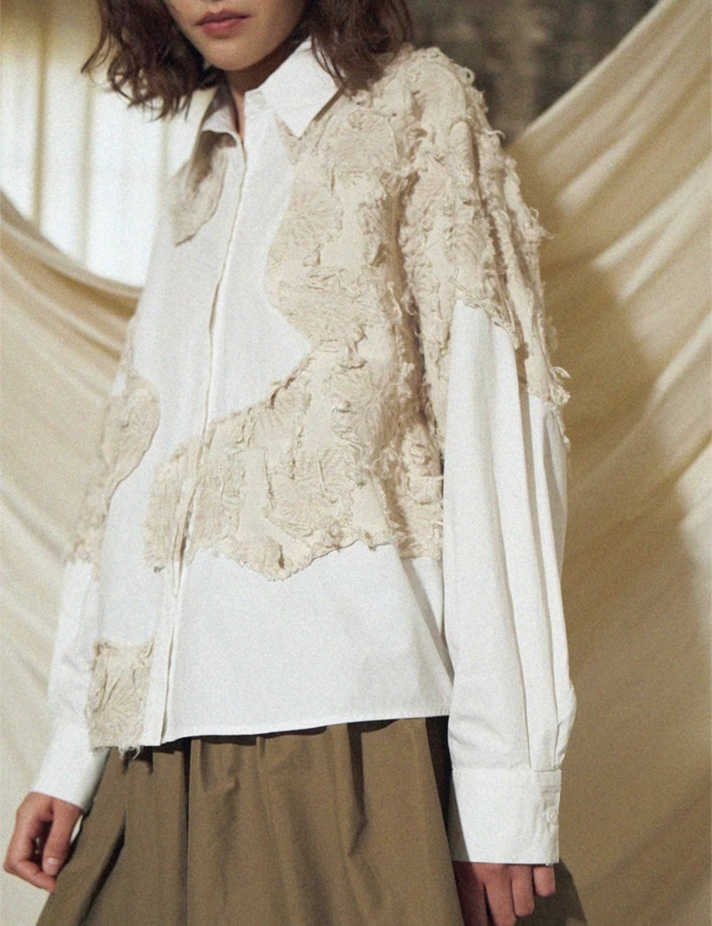 Asymmetric Patchwork Shirt