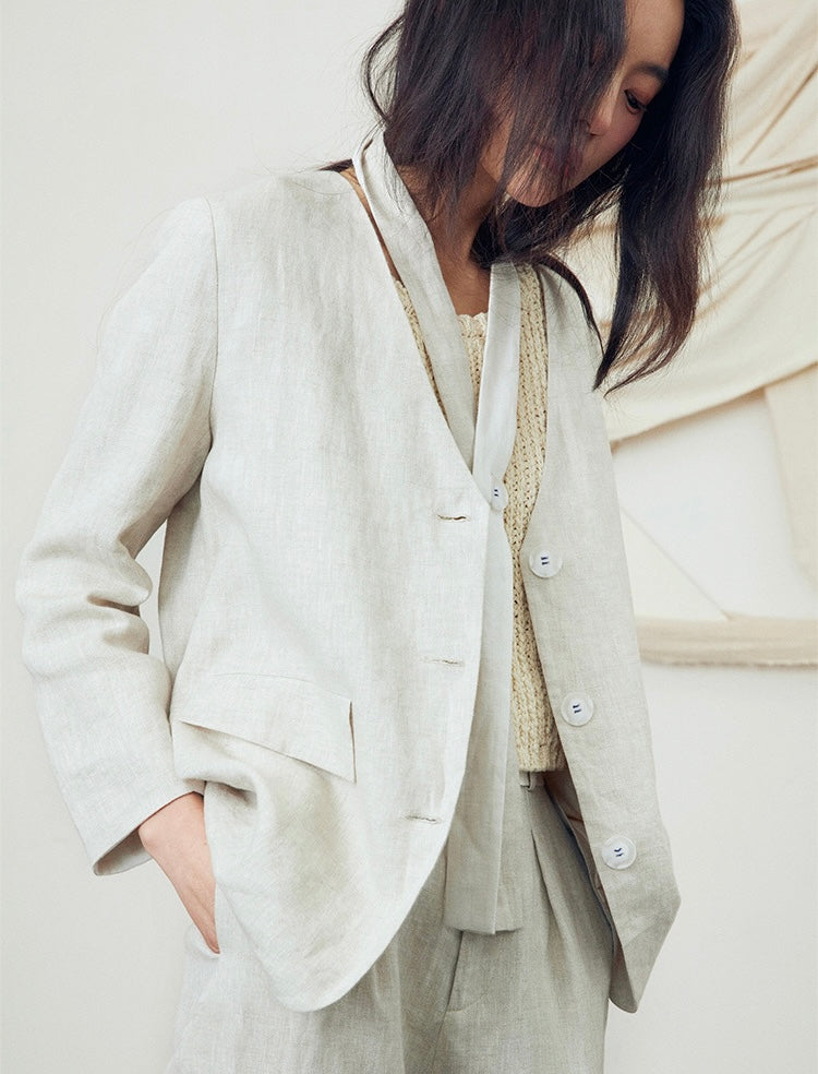 Linen suit jacket