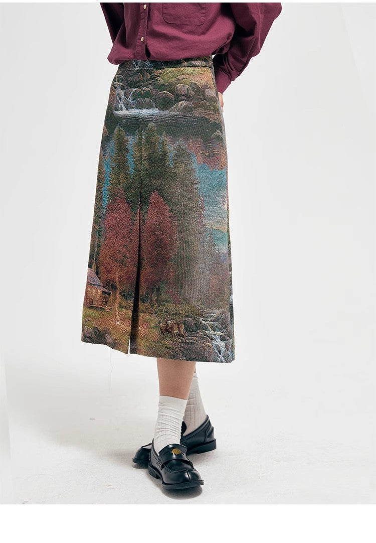 Howl Studio Early morning in Finland maxi skirt