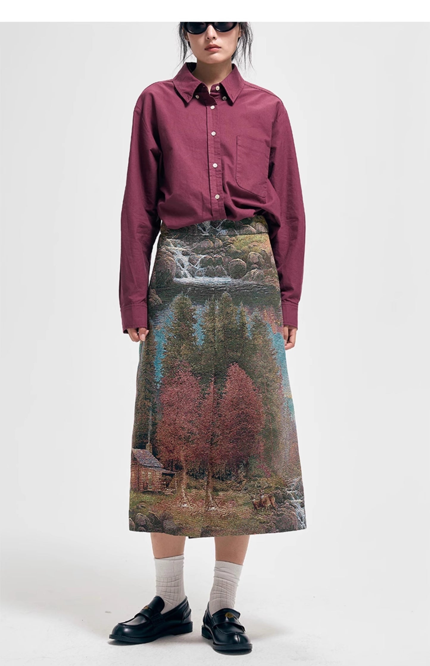 Howl Studio Early morning in Finland maxi skirt