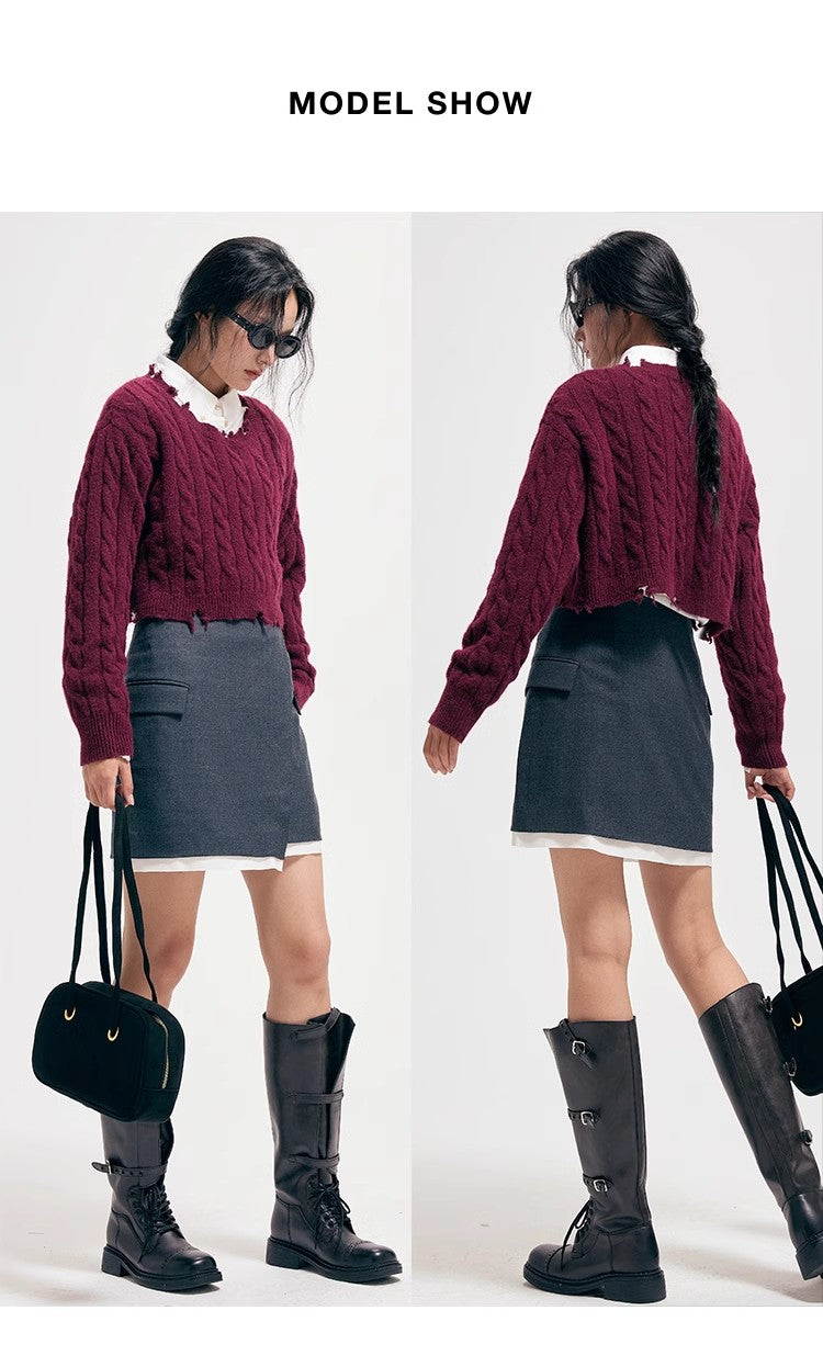 HOWL Burgendy short knit