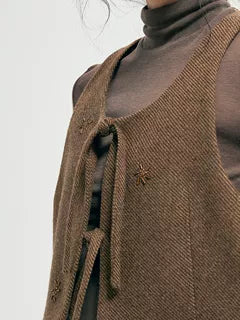 Embellished Tweed Vest