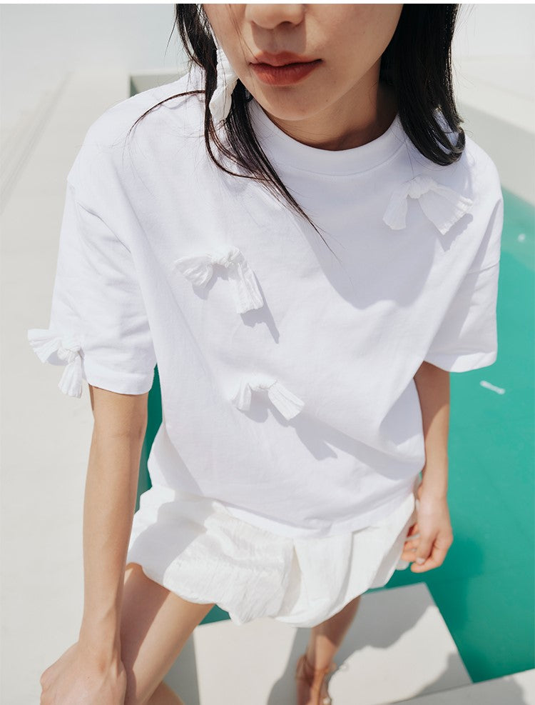 Bowknot oversize tee