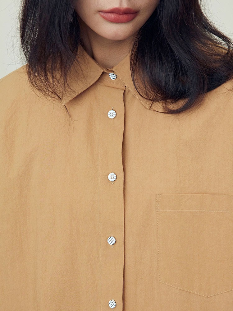 Soft washed texture shirt