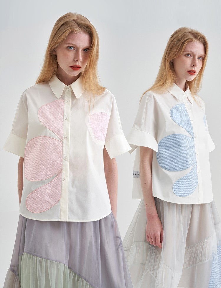 HOWL X DI UJDI Collection Rose Patchwork Shirt